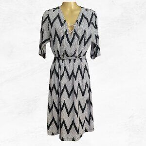 MSK Chevron Dress - Size Large